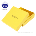 Boîtes rigides jaunes personnalisées avec luxe de couvercle